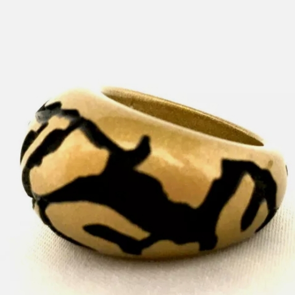 LOUIS VUITTON LEO MONOGRAM WOOD BERG RING A1161 - Picture 7 of 13